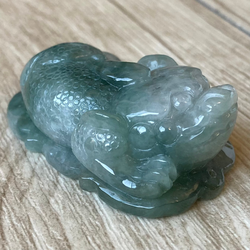 お金の運を高める3本足の蛙/上質翡翠/パワー 天然石 ストーン その他