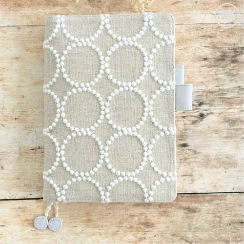 A5 ミナペルホネン タンバリン 手帳カバーケース ナチュラル その他