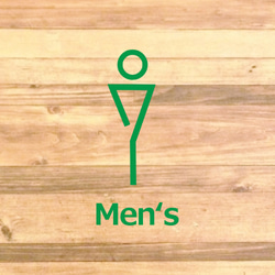 トイレサイン！【メンズ・men`s・男性用トイレ】シンプルで分かりやすく、men`sトイレサインステッカー！ 7枚目の画像