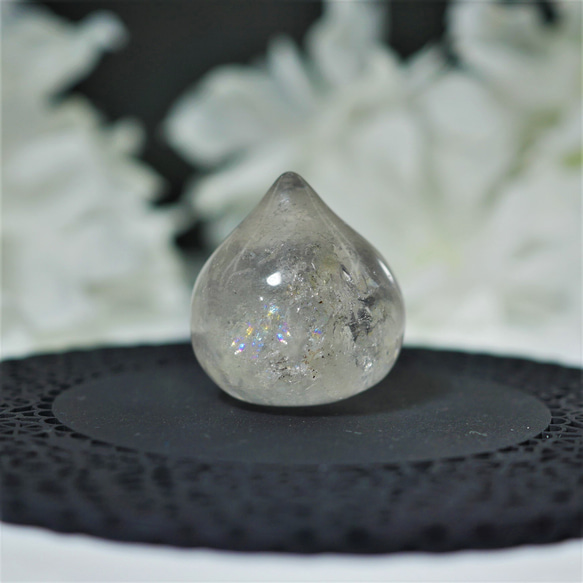 天然石　ヒマラヤ水晶　宝珠（如意宝珠）　原石　25ｍｍ　1個　ⓦ　天然石インテリアとして 5枚目の画像