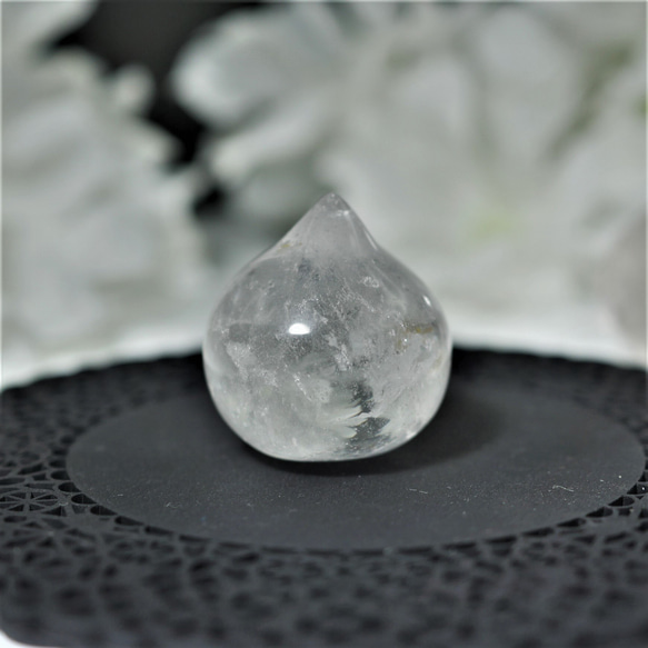 天然石　ヒマラヤ水晶　宝珠（如意宝珠）　原石　25ｍｍ　1個　ⓦ　天然石インテリアとして 6枚目の画像
