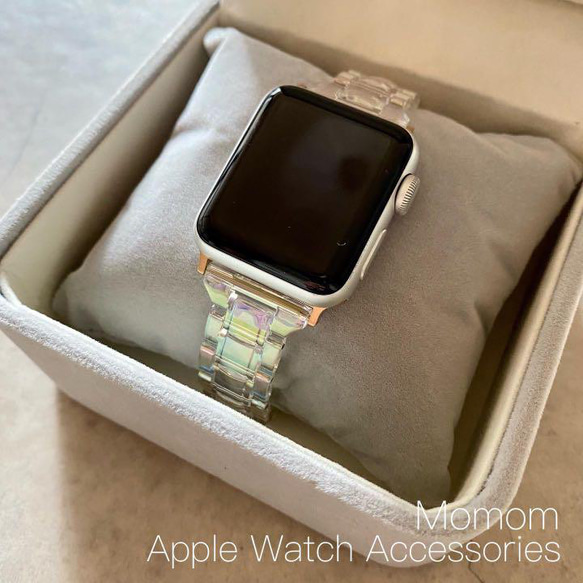Apple Watch オーロラクリアベルト 全サイズ対応 1枚目の画像