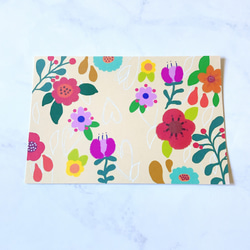 お花柄　5枚セット　かわいい　カラフル　ポストカード　キレ　花　デザイン　はがき 5枚目の画像