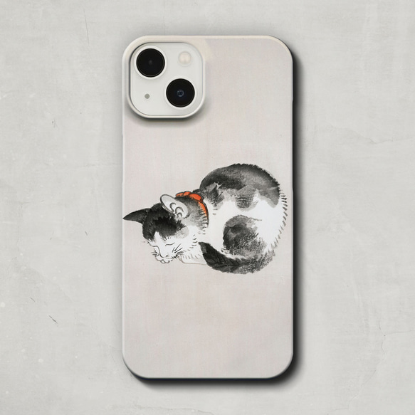 スマートフォンケース      絵画 猫  和風猫 ハンドメイド スマートフォンケース 絵画 猫 和風猫 ハンドメイドの通販 by