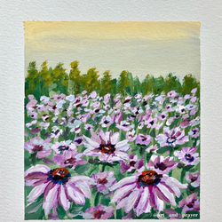 ORIGINAL PAINTING - echinacea, 原画, オリジナルアート, エキナセアアート 2枚目の画像