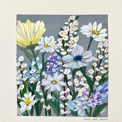 ORIGINAL PAINTING - flowers, 原画, オリジナルアート, フラワーアート 2枚目の画像