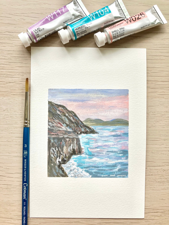 ORIGINAL PAINTING - ocean, 原画, オリジナルアート, 海の絵 1枚目の画像