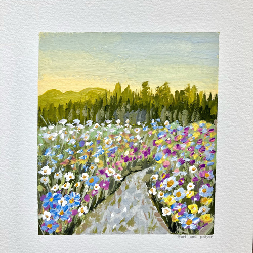 ORIGINAL PAINTING - Wild flowers, 原画, オリジナルアート, フラワー