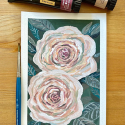 ORIGINAL PAINTING -Roses, 原画, オリジナルアート, バラの絵 1枚目の画像