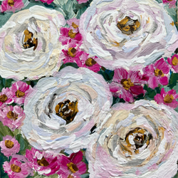 ORIGINAL PAINTING -Roses, 原画, オリジナルアート, バラの絵 2枚目の画像