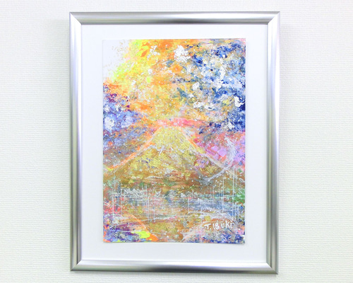原画 「金富士2023」額サイズ 44㎝×54㎝ パワーアート 絵画 息吹