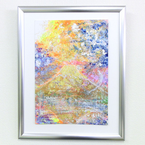 原画 「金富士2023」額サイズ 44㎝×54㎝ パワーアート 絵画 息吹