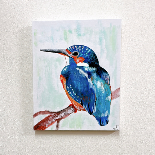 カワセミ/F3キャンバスアート/アクリル絵の具 絵画 ま。 通販 カワセミ/F3キャンバスアート/アクリル絵の具 絵画 ま。 通販