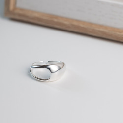 J0051S　S925シルバーリング　　ハーフホール　指輪　ring 4枚目の画像