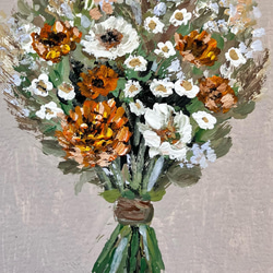 ORIGINAL PAINTING - dried flowers, 原画, オリジナルアート, ドライフラワーアート 2枚目の画像