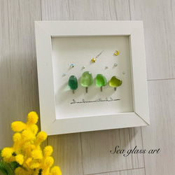 シーグラスアート 北海道 シマエナガ インテリア雑貨 壁掛け飾りトイレ