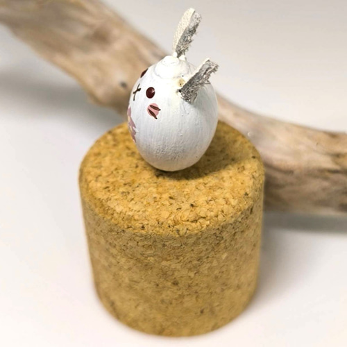 ぐりさん作品　ウサギ どんぐり人形 干支 うさぎ 卯 桜 ①/モリヤマキノコ その他置物