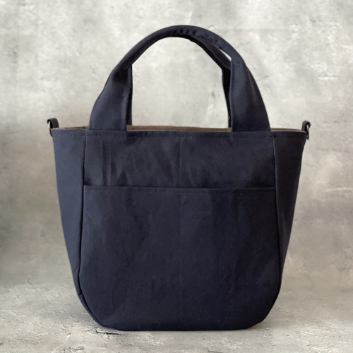 ⚮̈ミナペルホネン metsä navy まるっこトート トートバッグ トートバッグ hanahana314 通販｜Creema(クリーマ)  15206580