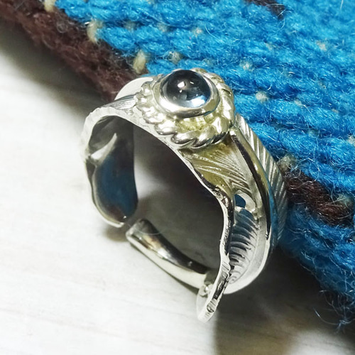 ブルートパーズ フェザーリング 細身【2022モデル+天然石】925 【受注