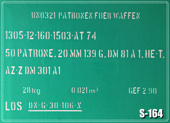 【S-164】 ハンドメイド ステンシルシート アンモボックス ミリタリー 1枚目の画像