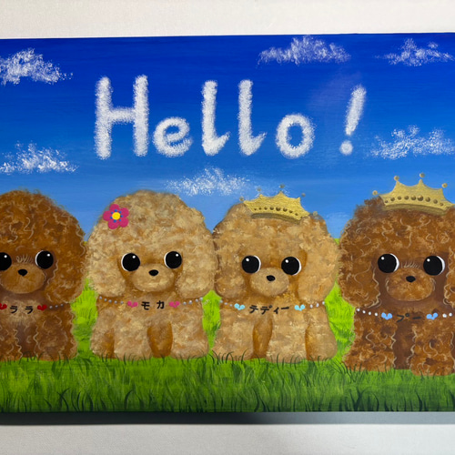 新作】わんわんカートの木製プレート【うちの子 ワンちゃん 愛犬