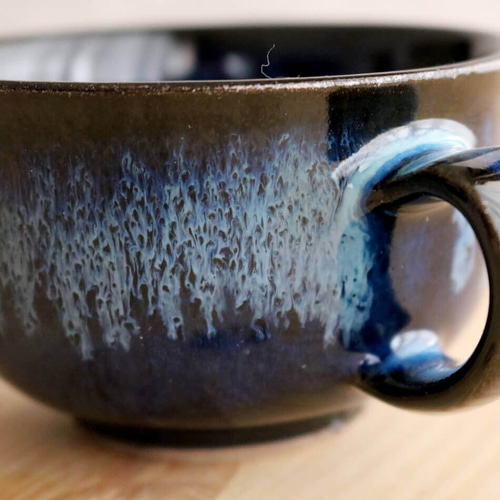 小石原焼 小石原焼き 藍釉 ティーカップ コーヒーカップ 秀山窯