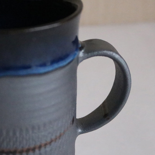 小石原焼 小石原焼き 鉄釉掛分 マグカップ タンブラー 秀山窯 陶器 器