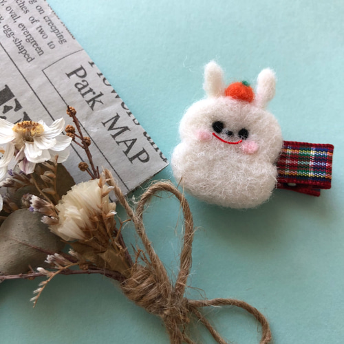 ヘアゴム　ベビーヘアクリップ　ふわふわくま　ふわふわうさぎ ヘアゴム ベビーヘアクリップ ふわふわくま ふわふわうさぎ ヘアゴム