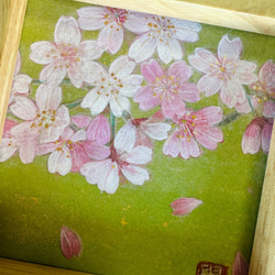 ミニ額　「桜」原画 2枚目の画像