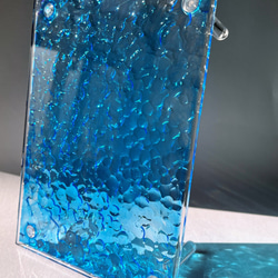 海の角型ブルーディスプレイスタンド☆ / アクセサリートレイ / レジン