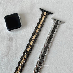 Apple Watch スリムセンターラインベルト ブラック 全サイズ対応 7枚目の画像