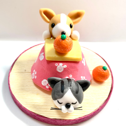 スーパーセール 半額 ☆うさぎちゃんの苺ティータイム(受注生産) 樹脂粘土 置物 ぬいぐるみ