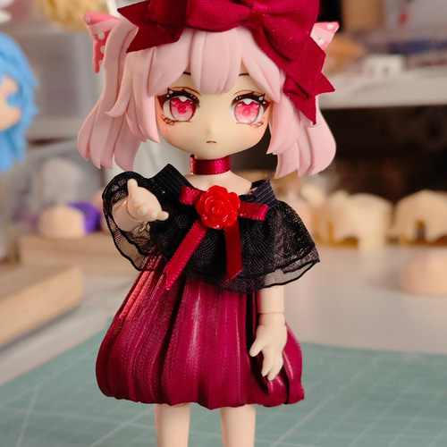 オビツ11 バラ誓約セット 2色 1/12ドール服 ドールウェア gsc