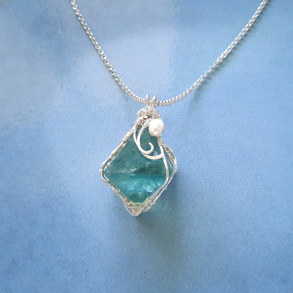 Archangel Series_Joules_Fluorite Sterling Silver Necklace_Pendul 3枚目の画像