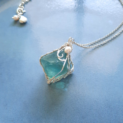 Archangel Series_Joules_Fluorite Sterling Silver Necklace_Pendul 4枚目の画像