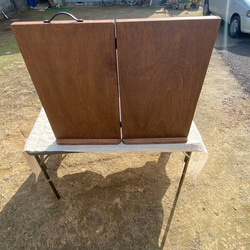 木製 アクセサリー収納 マルシェ イベント 屋外 持ち運び 棚 ラック 木箱 ディスプレイ ナチュラルブラウン シェルフ 8枚目の画像