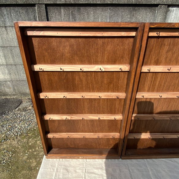 木製 アクセサリー収納 マルシェ イベント 屋外 持ち運び 棚 ラック 木箱 ディスプレイ ナチュラルブラウン シェルフ 14枚目の画像