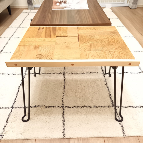 完売 屋久杉 リビングパッチワークテーブル 折り畳み脚 ロー 完売 屋久杉 リビングパッチワークテーブル 折り畳み脚 ロー