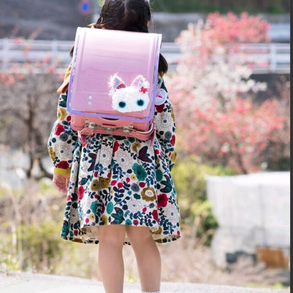 みみ様オーダー^ ^ファミリアチェックのランドセルカバー 力尽き