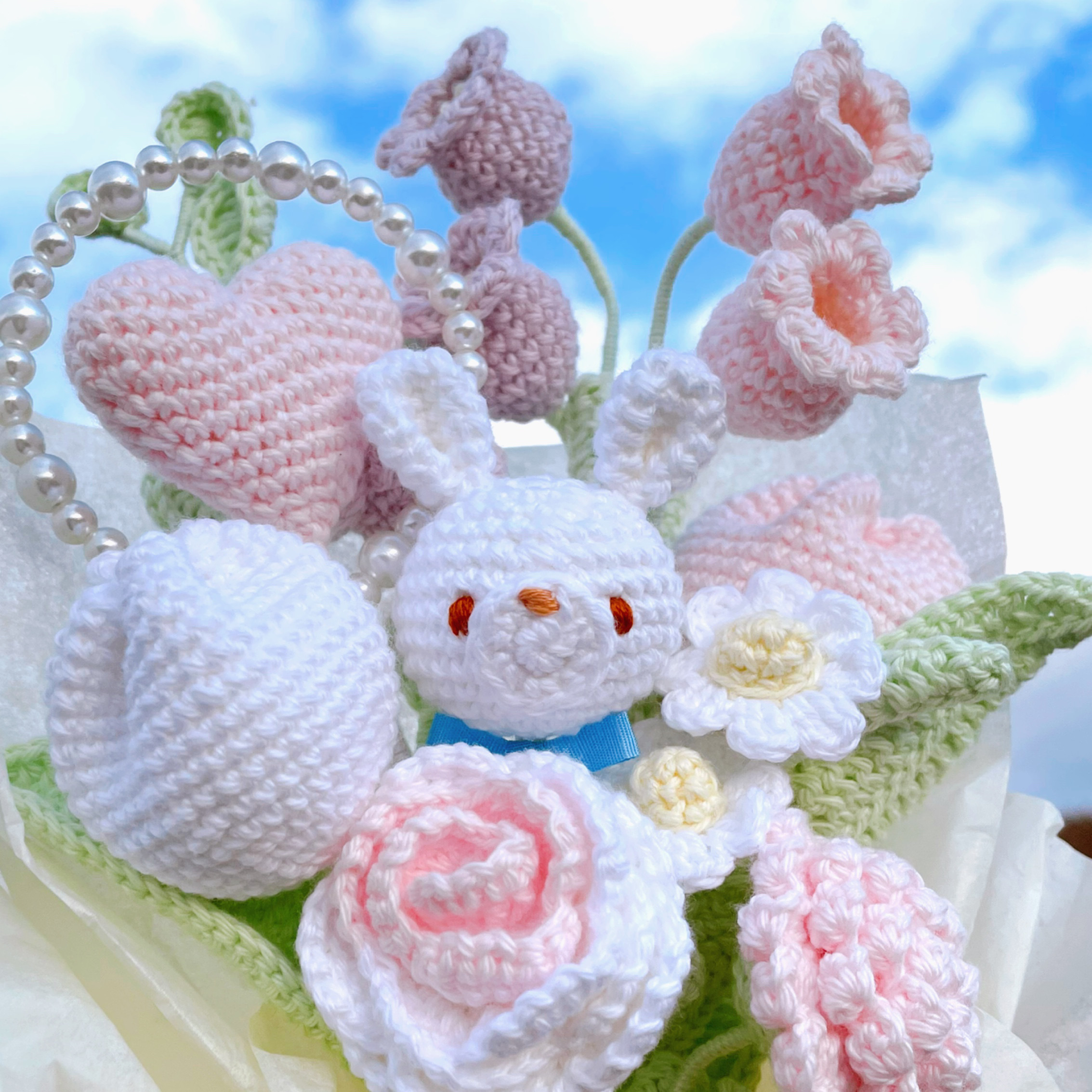 ギフトにも！うさぎとハートのブーケ