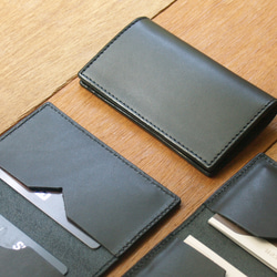 Leather Card Case ( Custom Name ) - Gentle Black 10枚目の画像