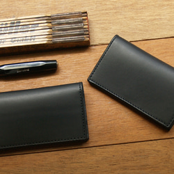 Leather Card Case ( Custom Name ) - Gentle Black 9枚目の画像