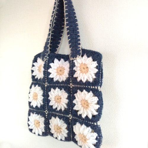 グラニースクエア トートバック・ネイビー トートバッグ olluco 通販  