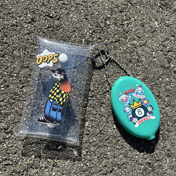 ラバーコインケース ネックレス キーホルダー ストリート メンズ