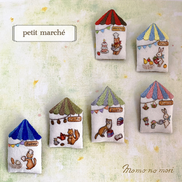 〈petit marché〉うさぎのお花さん☆絵本の世界のブローチ 7枚目の画像