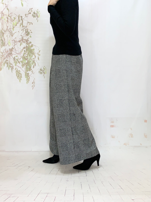 冬！スイートリー＊暖か冬のイタリア製ウール混ロング大人パンツグレンチェックBy ＊花織＊ [2116]G1 8枚目の画像