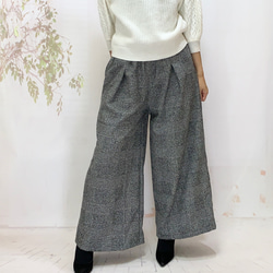 冬！スイートリー＊暖か冬のイタリア製ウール混ロング大人パンツグレンチェックBy ＊花織＊ [2116]G1 1枚目の画像