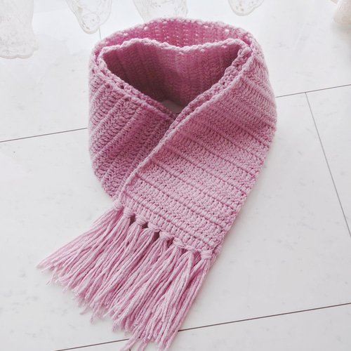 ピンク ウール マフラー フリンジ付き ポロ ラルフ ローレン POLO RALPH LAUREN フリンジトリム ウール