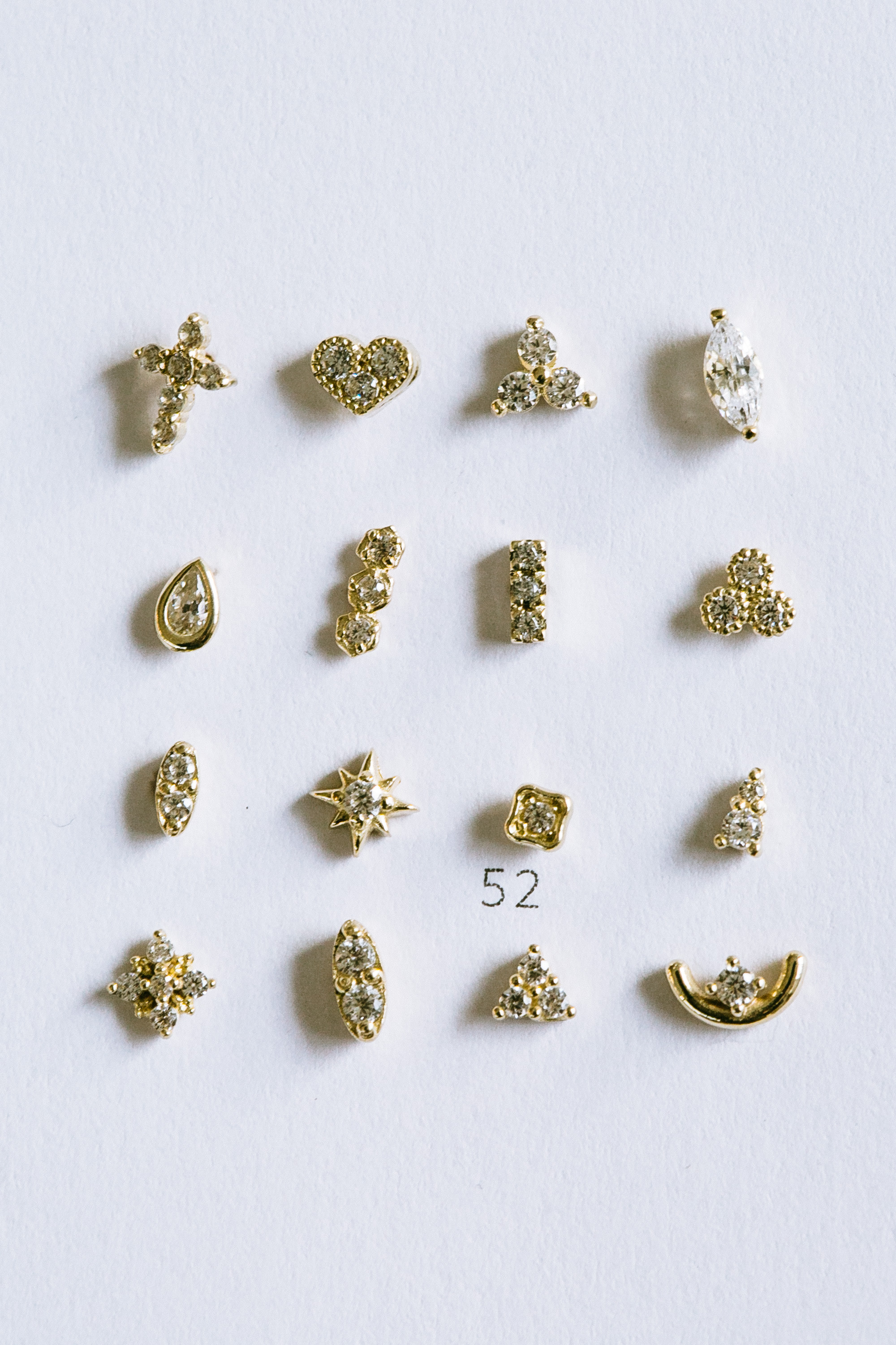 14Kゴールド ミニ ヘリックス 軟骨 アンチトラガス インナーコンク イヤリング ピアス ラブレット