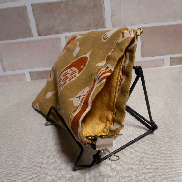 とりさん柄のパックンポーチ型ショルダーバッグ 3枚目の画像